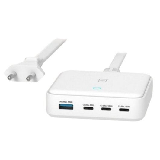 Fuente de Alimentacion Tucano 100W Quick Charge 3.0 MA-DEGAN100-EU-W 3x USB-C 1x USB-A Blanco