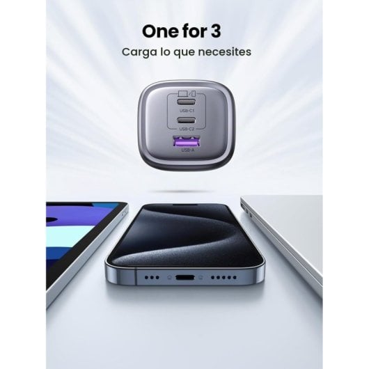 Carregador de Parede Ugreen Nexode Pro 65W 2xUSB-C 1xUSB-A + Cabo
