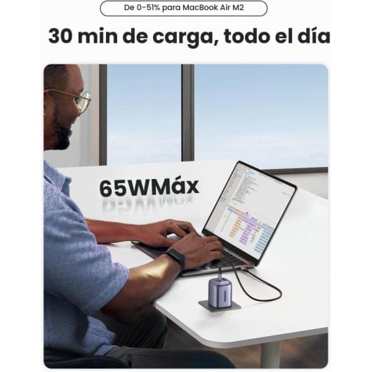 Carregador de Parede Ugreen Nexode Pro 65W 2xUSB-C 1xUSB-A + Cabo