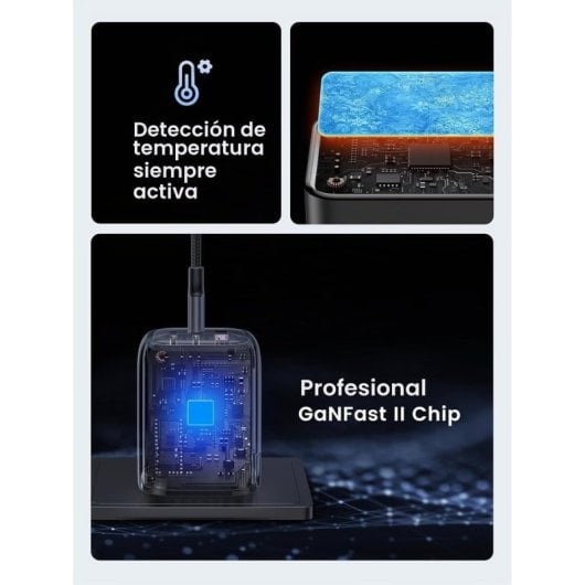 Carregador de Parede Ugreen Nexode Pro 65W 2xUSB-C 1xUSB-A + Cabo