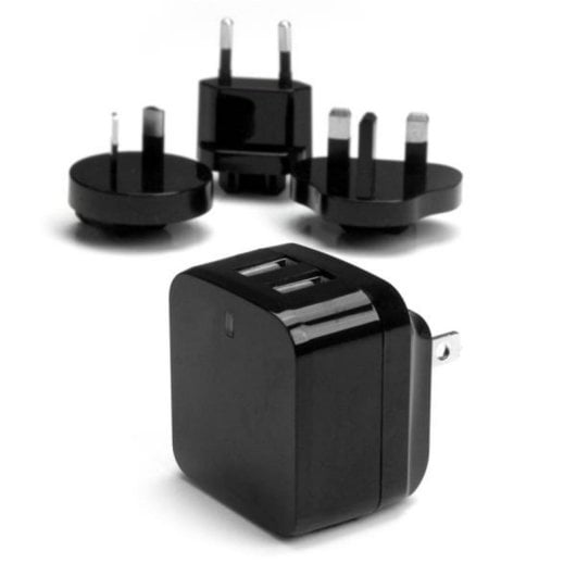 USB-Ladegerät StarTech.com USB2PACBK Schwarz 2 USB 17W Universal Reiseadapter AC