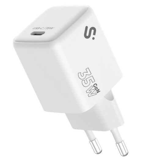 Cargador GaN SUBBLIM 35W USB-C Power Delivery, PPS, ultracompacto, blanco