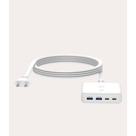 Ladegerät Subblim GaN 25W USB-C USB-A Power Delivery QC 3.0 Ultra Kompakt Weiß