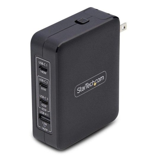 Carregador de parede StarTech.com GaN 140W 3x USB-C 1x USB-A Power Delivery 3.1 Universal
