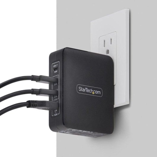 Carregador de parede StarTech.com GaN 140W 3x USB-C 1x USB-A Power Delivery 3.1 Universal