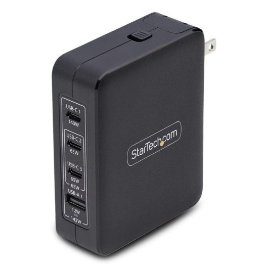 Carregador de parede StarTech.com GaN 140W 3x USB-C 1x USB-A Power Delivery 3.1 Universal