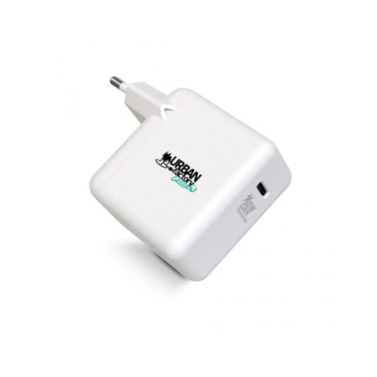 Cargador Urban Factory CYCLEE Universal 65W USB-C AC Blanco Cable 2 m