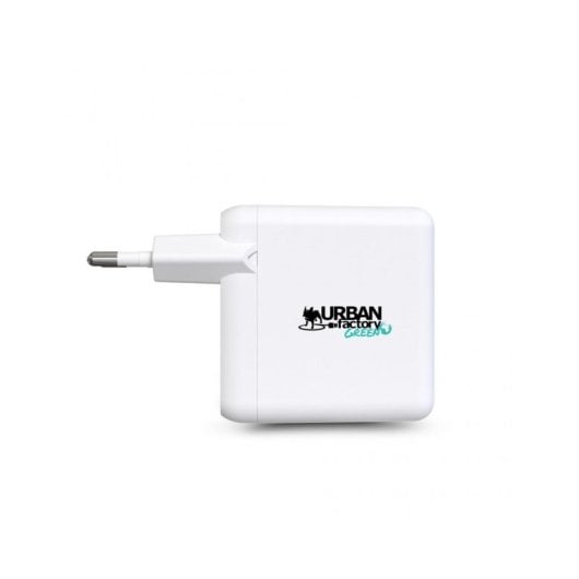 Cargador Urban Factory CYCLEE Universal 65W USB-C AC Blanco Cable 2 m