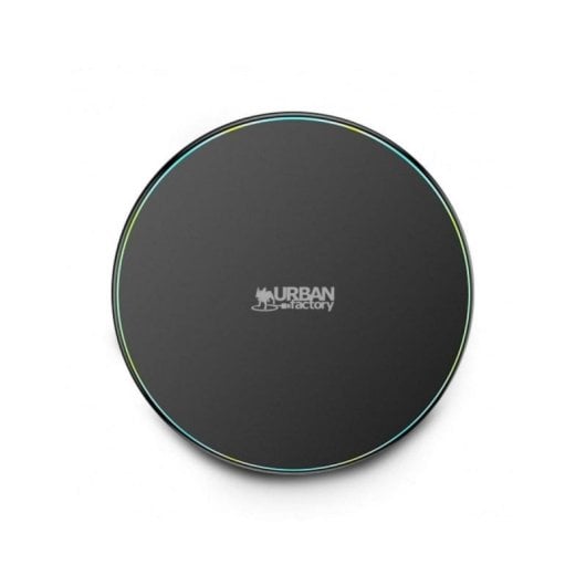 Cargador inalámbrico Urban Factory Powee 10W USB Negro Azul compacto