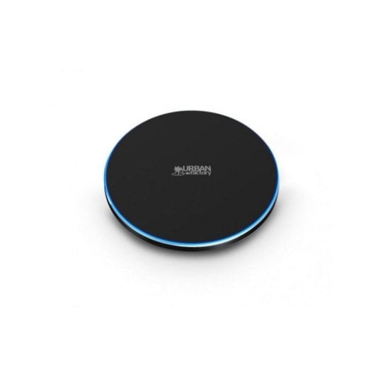 Cargador inalámbrico Urban Factory Powee 10W USB Negro Azul compacto