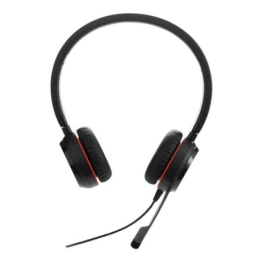 Auriculares Jabra Evolve 30 II con cable USB-A/USB-C para oficina y llamadas, negro