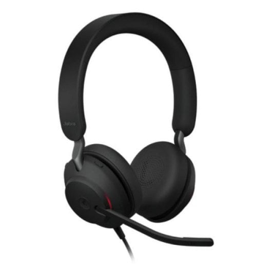 Auriculares Jabra Evolve2 40 SE con cable USB-A/USB-C para oficina y llamadas estéreo negros