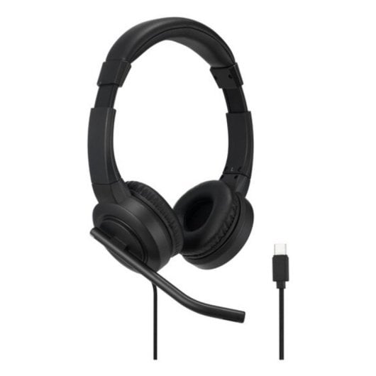Auriculares Kensington H1000 con cable USB-C para llamadas y música con cancelación de ruido negros
