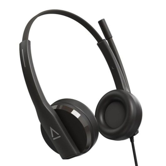 Auscultadores USB com fio Creative Labs HS-230 com conector de 3,5 mm, cancelamento de ruído, chamadas e música, preto