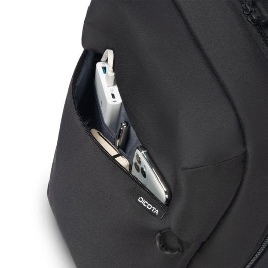 Rucksack DICOTA D32115-RPET 16" Schwarz Polyester Schultergurt Seitentasche 490 g