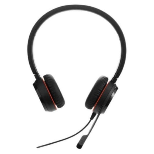 Auriculares Jabra Evolve 20 SE con cable USB-A/USB-C para oficina, micrófono y cancelación de ruido pasiva, negros