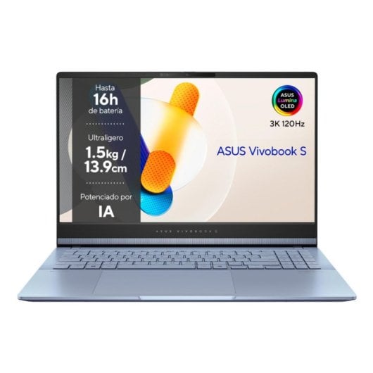 Portátil ASUS Vivobook S 15 OLED S5506MA-MA048W 15,6" Intel Core Ultra 7 16GB 1TB SSD OLED 3K Azul