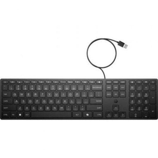 Tastiera a membrana HP 320K Layout IT cablata tasti silenziosi inclinazione regolabile USB nero