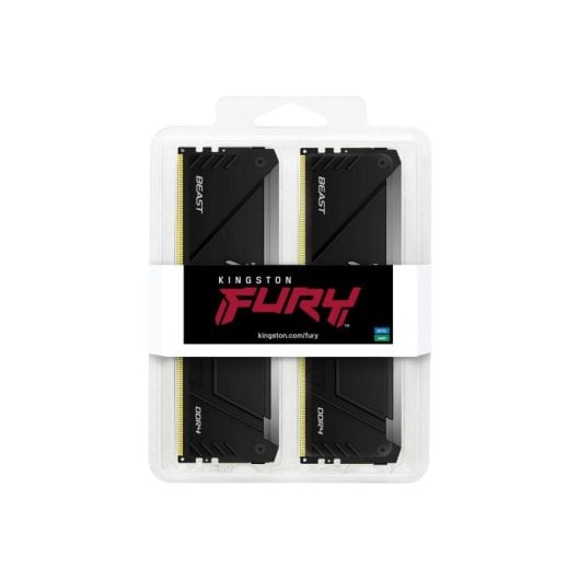 Arbeitsspeicher Kingston FURY Beast RGB 32GB 2x16GB DDR4 3600MHz CL18 Intel XMP RGB Schwarz