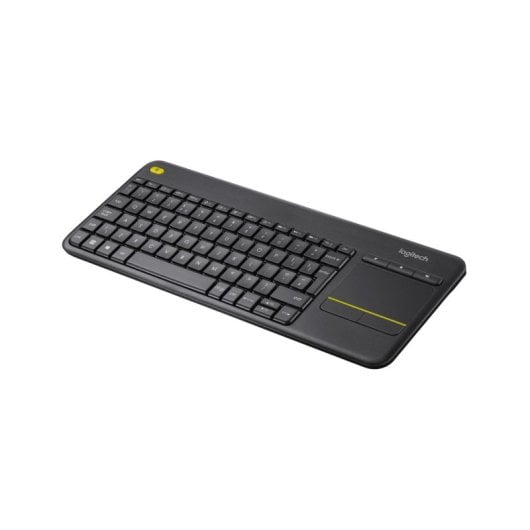 Tastiera a membrana Logitech K400 Plus Layout UK wireless con touchpad integrato nera