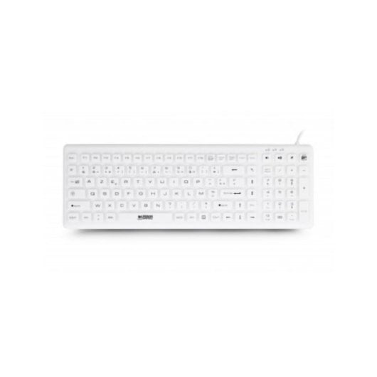 Tastiera membrana SANEE AKB69UF Layout ES antibatterica IP68 impermeabile bianca USB