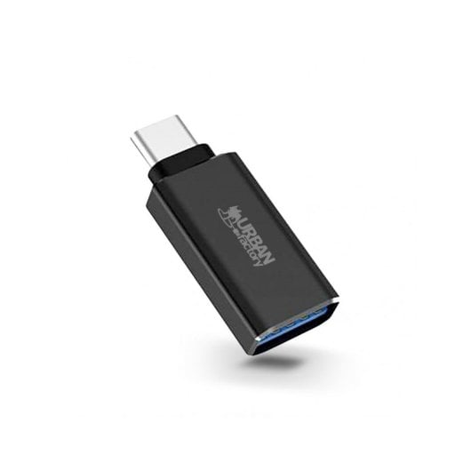 Ratón Urban Factory Ergo Next inalámbrico RF Wireless USB-C 1600 DPI negro diseño vertical recargable zurdos