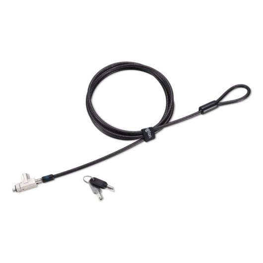 Candado Kensington N17 2.0 Llave Cable 1,83m Acero Ranura Wedge Negro/Plata