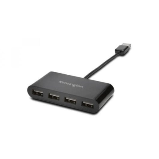 Hub USB Kensington 4 Puertos USB 2.0 Transferencia 480 Mbit/s Negro Plug and Play