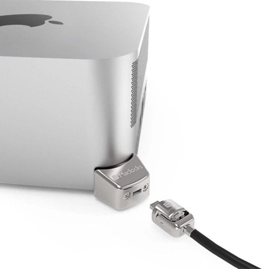 Candado Compulocks Ledge Kensington con Llave Negro Plata para Mac Studio