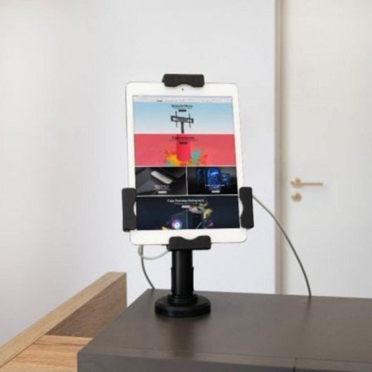 Soporte antirrobo tablet TooQ AISATV0432 mesa o pared acero negro universal