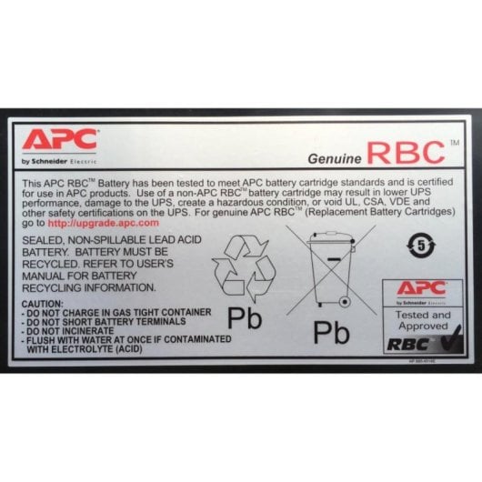 Sai APC Batería de Plomo Ácido VRLA 7,68 kg Autonomía Optimizada Protección Fiable