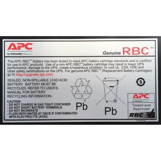 Sai APC Batería de Plomo Ácido VRLA 7,68 kg Autonomía Optimizada Protección Fiable