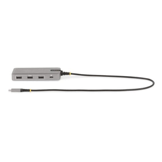 Dock USB-C StarTech 3 monitores triple 4K 100W HDMI DisplayPort USB 3xA Ethernet Gris