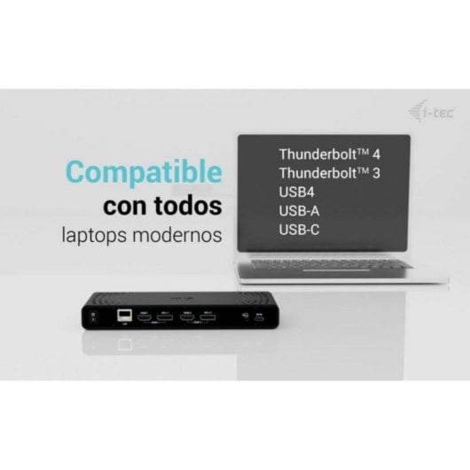 Estación de acoplamiento i-tec Universal Dual 4K Power Delivery 85W 2HDMI 2DP USB-C LAN Negro