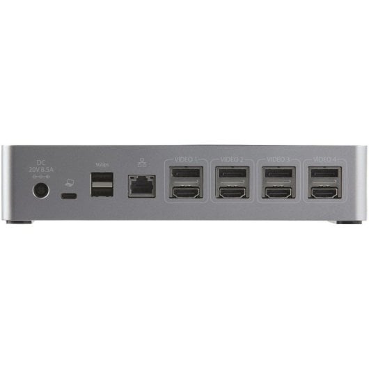 Docking station USB-C StarTech.com Mini Replicador 4 Monitores DP HDMI 4K 60Hz PD 100W Preto Cinzento
