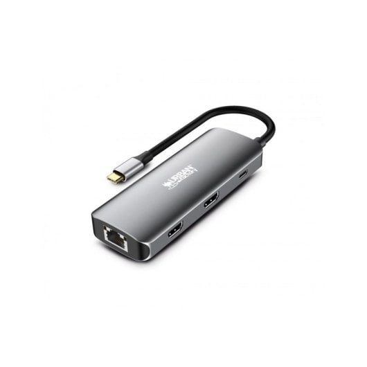Hub Urban Factory MHC55UF USB Type-C 100 W HDMI 2x Gigabit Ethernet Grau