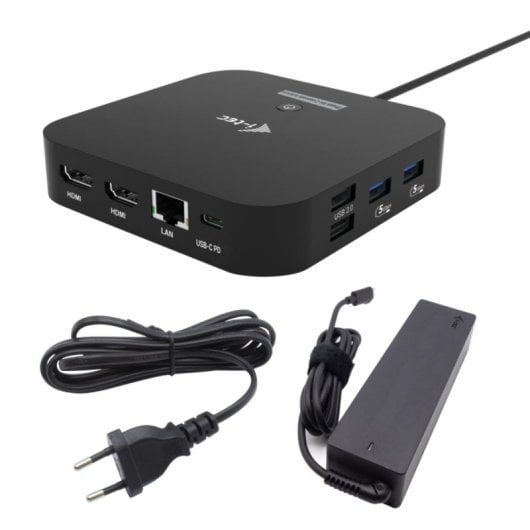 Estação de acoplamento i-tec C31DUALHDMIDOCKPD100W USB-C Dual HDMI 100 W Preta