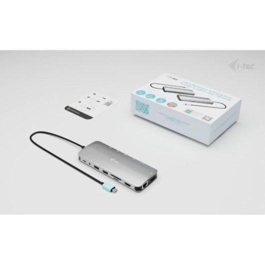 Dock USB-C i-tec Metal Nano 3x Display HDMI USB-C 140W Ethernet Lettore SD Grigio