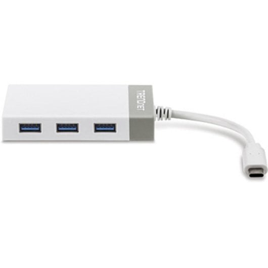 Adaptador USB-C Trendnet TUC-ETGH3 Gigabit Ethernet y Hub 3x USB 3.0 Gris Blanco