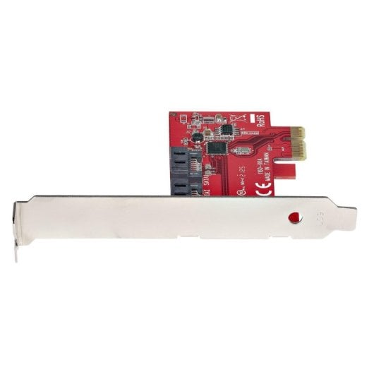 Controller PCI Express SATA 2 Porte 6Gbps ASM1161 Profilo Completo o Basso Rosso