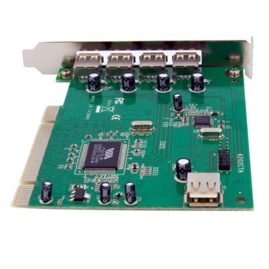 Tarjeta PCI USB 2.0 StarTech VT6212 7 Puertos 4 Externos 3 Internos Green Plug and Play