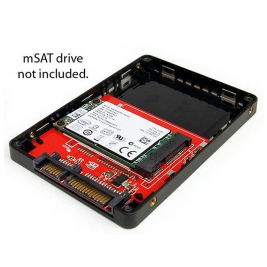 Box adattatore SSD SATA 2.5" StarTech.com SAT2MSAT25 mSATA pass-through argento 6 Gbps