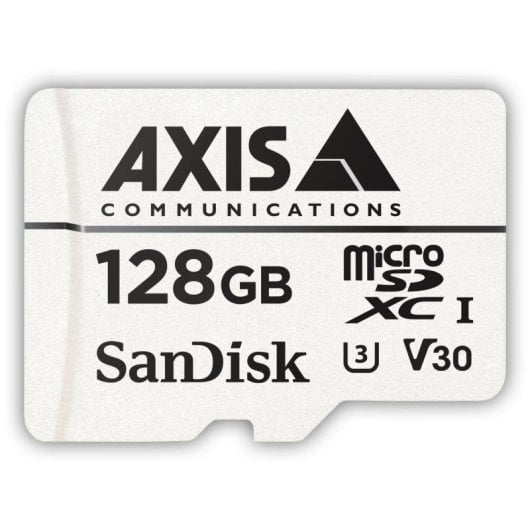Tarjeta MicroSDXC Axis 01678-001 128GB Clase 10 UHS-I Lectura 80 MB/s Black White