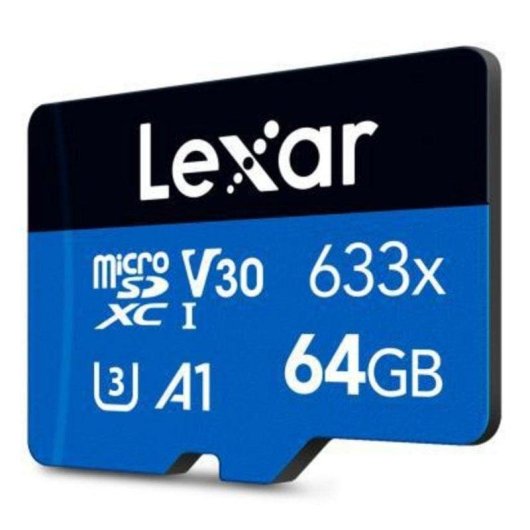 Tarjeta MicroSD Lexar LMS0633064G-BNNNG 64GB Azul Alta Velocidad 4K UHD