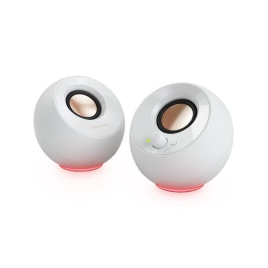 Altavoces Creative Labs 2.0 Alámbricos 4,4 W RGB blancos con USB Type-C y 3,5 mm
