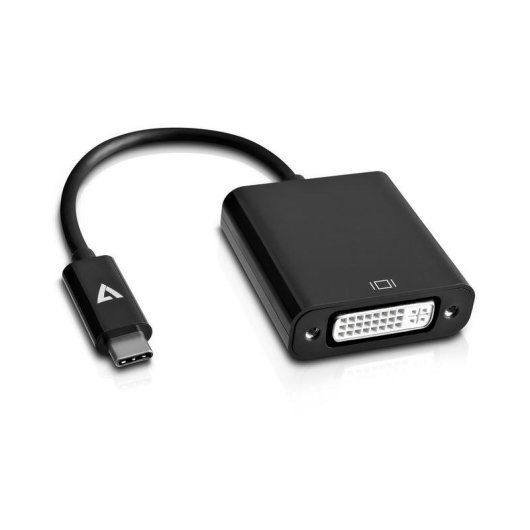 Adapter USB-C V7 CBTC2DVI-1E Reversibel zu DVI-D 4K Schwarz 50g