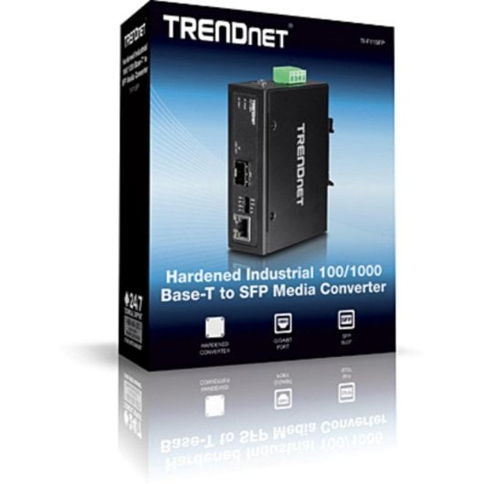 Convertidor de medios Trendnet TI-F11SFP 1000 Mbit/s IP30 carcasa metálica industrial