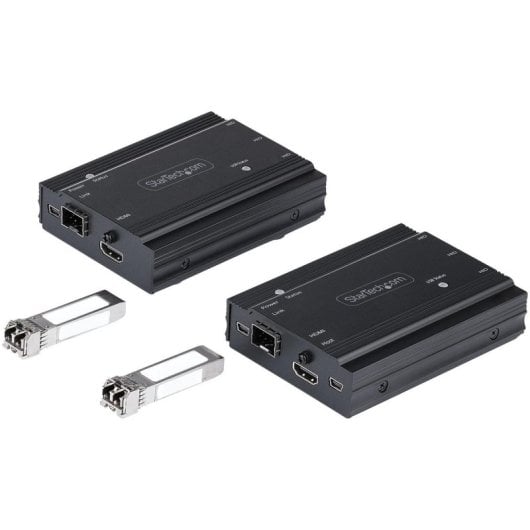 Extensor KVM HDMI StarTech 4K 60Hz TX/RX con SFP+ Multimodo hasta 500 m