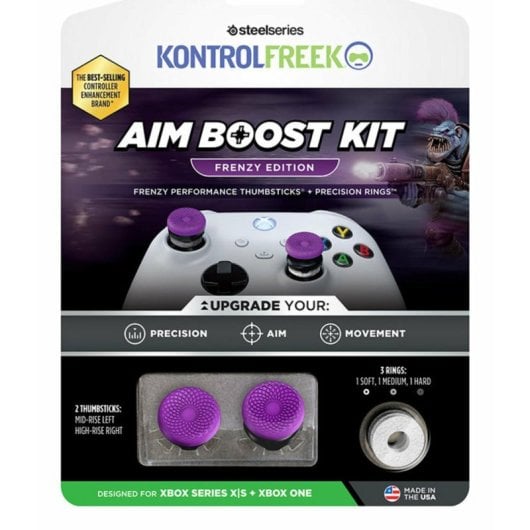 Aim Boost Kit KontrolFreek Xbox One Series S/X Purple Rubber 2 Stück USA
