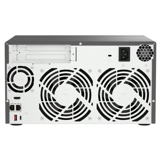 Servidor NAS torre QNAP Intel Core i9 64GB DDR4 8 bahías 2.5/3.5/M.2 UHD 770 QTS LCD